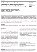 Cover page: A Case of Testicular Granulomatous Inflammation Mistaken for Malignancy: Tuberculosis Identified Post Orchiectomy