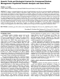 Cover page: Genetic Tools and Ecological Context for Commensal Rodent Management: Population Genetic Analysis and Gene Drives