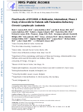 Cover page: Final results of EFC6663: A multicenter, international, phase 2 study of alvocidib for patients with fludarabine-refractory chronic lymphocytic leukemia