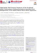 Cover page: High-Quality Draft Genome Sequences of the Uncultured Delta3 Endosymbiont (Deltaproteobacteria) Assembled from Metagenomes of the Gutless Marine Worm Olavius algarvensis