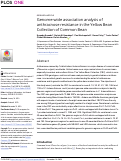 Cover page: Genome-wide association analysis of anthracnose resistance in the Yellow Bean Collection of Common Bean.