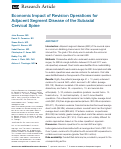 Cover page: Economic Impact of Revision Operations for Adjacent Segment Disease of the Subaxial Cervical Spine.