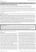 Cover page: The Neighborhood Social Environment and Objective Measures of Sleep in the Multi-Ethnic Study of Atherosclerosis