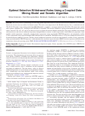 Cover page: Optimal Selective Withdrawal Rules Using a Coupled Data Mining Model and Genetic Algorithm