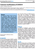 Cover page: Cutaneous manifestations of COVID-19