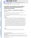 Cover page: Compendium of synovial signatures identifies pathologic characteristics for predicting treatment response in rheumatoid arthritis patients.