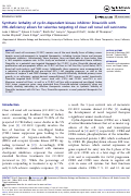 Cover page: Synthetic lethality of cyclin-dependent kinase inhibitor Dinaciclib with VHL-deficiency allows for selective targeting of clear cell renal cell carcinoma