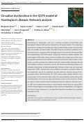 Cover page: Circadian dysfunction in the Q175 model of Huntington's disease: Network analysis.