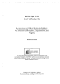Cover page of Architecture and Urban Design in Oakland: An Inventory of Programs, Organizations, and Projects