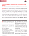 Cover page: County-Level Hispanic Ethnic Density and Cardiovascular Disease Mortality.