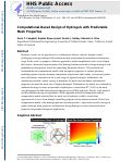 Cover page: Computational-Based Design of Hydrogels with Predictable Mesh Properties