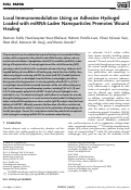 Cover page: Local Immunomodulation Using an Adhesive Hydrogel Loaded with miRNA-Laden Nanoparticles Promotes Wound Healing.