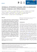 Cover page: Inhibition of DHCR24 activates LXRα to ameliorate hepatic steatosis and inflammation.