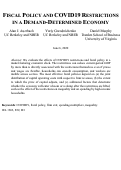 Cover page: Inequality, fiscal policy and COVID19 restrictions in a demand-determined economy