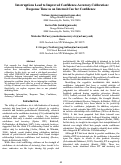 Cover page: Interruptions Lead to Improved Confidence-Accuracy Calibration: Response Time as an Internal Cue for Confidence