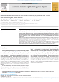 Cover page: Retisert implantation without incisional sclerotomy in patients with uveitis and extensive pars plana fibrosis.