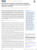 Cover page: Automating the analysis of facial emotion expression dynamics: A computational framework and application in psychotic disorders.