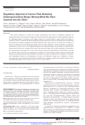 Cover page: Regulatory approval of cancer risk-reducing (chemopreventive) drugs: moving what we have learned into the clinic.