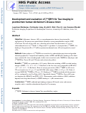 Cover page: Development and evaluation of [125I]IPPI for Tau imaging in postmortem human Alzheimer's disease brain