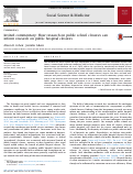 Cover page: Invited commentary: How research on public school closures can inform research on public hospital closures