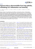 Cover page: Hypoxia induces adrenomedullin from lung epithelia, stimulating ILC2 inflammation and immunity.