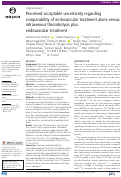 Cover page: Perceived acceptable uncertainty regarding comparability of endovascular treatment alone versus intravenous thrombolysis plus endovascular treatment