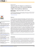 Cover page: Heterotrophic N2-fixation contributes to nitrogen economy of a common wetland sedge, Schoenoplectus californicus.