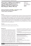 Cover page: Association of Maternal Confidence and Breastfeeding Practices in Hispanic Women Compared to Non-Hispanic White Women