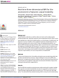 Cover page: Real-time three-dimensional MRI for the assessment of dynamic carpal instability