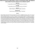 Cover page: Behavioral and electrophysiological evidence of incidental learning, generalizationand retention of speech categories from continuous speech