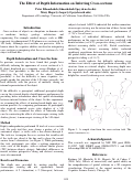 Cover page: The Effect of Depth Information on Inferring Cross-sections