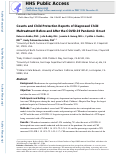 Cover page: Counts and child protection reports of diagnosed child maltreatment before and after the COVID-19 pandemic onset.