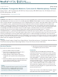 Cover page: A Pediatric Transgender Medicine Curriculum for Multidisciplinary Trainees.