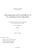 Cover page: Thermodynamics and Creep Behavior of L12-containing Co-base Superalloys