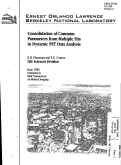 Cover page: Consolidation of Common Parameters from Multiple Fits in Dynamic PET Data Analysis