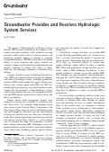 Cover page of Groundwater Provides and Receives HydrologicSystem Services