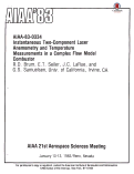 Cover page: Instantaneous Two-Component Laser Anemometry and Temperature Measurements in a Complex Reacting Flow