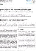 Cover page: Oxidant production from source-oriented particulate matter – Part 1: Oxidative potential using the dithiothreitol (DTT) assay