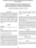 Cover page: The Effects of Types Performance Feedback and Perceived Competence on Task Interests