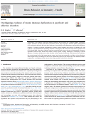 Cover page: Overlapping evidence of innate immune dysfunction in psychotic and affective disorders