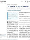 Cover page: To breathe or not to breathe?