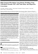 Cover page: High-Temporal-Resolution Lung Kinetic Modeling Using Total-Body Dynamic PET with Time-Delay and Dispersion Corrections