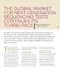 Cover page: The Global Market for Next-Generation Sequencing Tests Continues Its Torrid Pace.