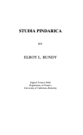 Cover page of Studia Pindarica (Digital Version 2006)