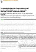 Cover page: Postprandial Metabolism of Macronutrients and Cardiometabolic Risk: Recent Developments, Emerging Concepts, and Future Directions
