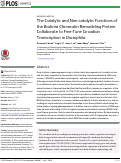 Cover page: The Catalytic and Non-catalytic Functions of the Brahma Chromatin-Remodeling Protein Collaborate to Fine-Tune Circadian Transcription in Drosophila