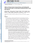 Cover page: Effects of Threat Context, Trauma History, and Posttraumatic Stress Disorder Status on Physiological Startle Reactivity in Gulf War Veterans.