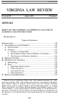 Cover page: Mercy By The Numbers:  An Empirical Analysis of Clemency and Its Structure