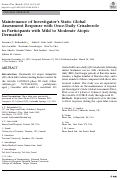 Cover page: Maintenance of Investigators Static Global Assessment Response with Once-Daily Crisaborole in Participants with Mild to Moderate Atopic Dermatitis.