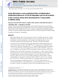 Cover page: Sleep disturbance and longitudinal risk of inflammation: Moderating influences of social integration and social isolation in the Coronary Artery Risk Development in Young Adults (CARDIA) study.